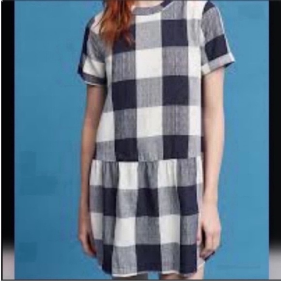 Anthropologie Plaid shift Dress Navy Buffalo Maeve
Size Small oversized - Picture 1 of 14